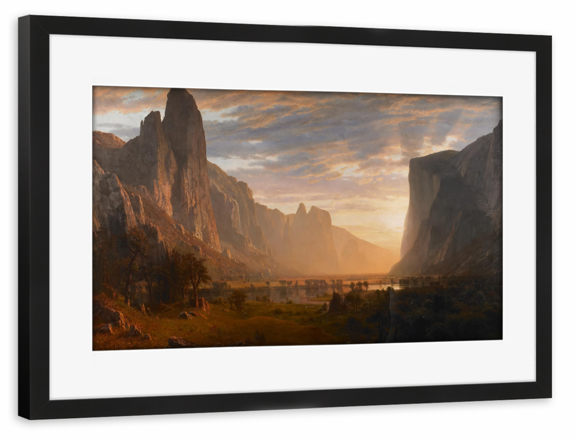 Poster mit Rahmen schwarz "Blick auf das Yosemite Valley" artboxONE - Natur,Reise,Reise / Länder