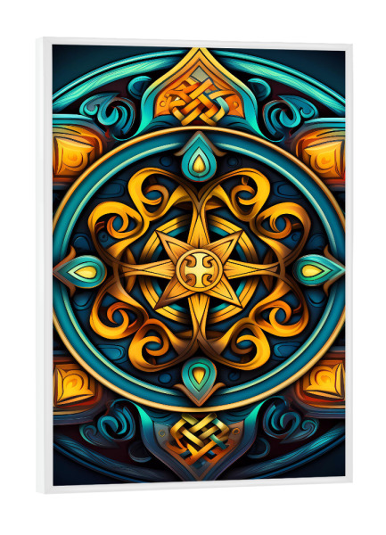 Poster mit weißem Rahmen "Mandala - Keltisch - Valdis" artboxONE - Natur,Abstrakt