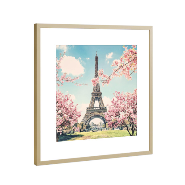 Poster mit Rahmen Gold "Park in Paris" artboxONE - Städte,Reise,Architektur,Städte / Paris,Reise / Länder