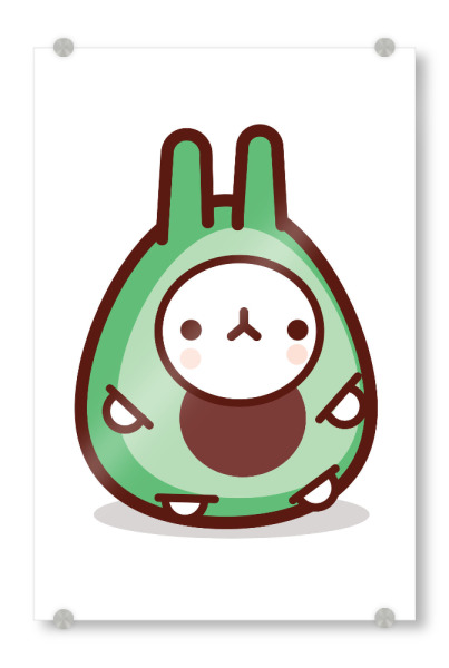 Acrylglasbild "Süßes Avocado-Häschen" artboxONE - Für Kinder,Tiere