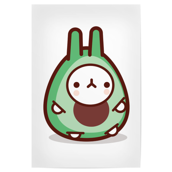 Poster "Süßes Avocado-Häschen" artboxONE - Für Kinder,Tiere