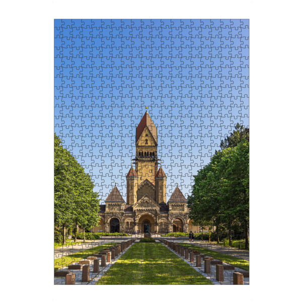 artboxONE Puzzle "Friedhof, Bäume, Kapelle" artboxONE - Städte,Natur,Reise,Architektur