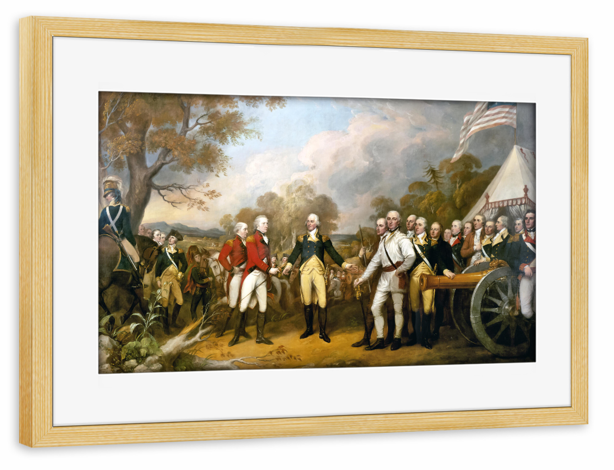 Poster mit Rahmen kiefer "Übergabe von General Burgoyne" artboxONE - Reise,Menschen,Reise / Länder,Für Papa
