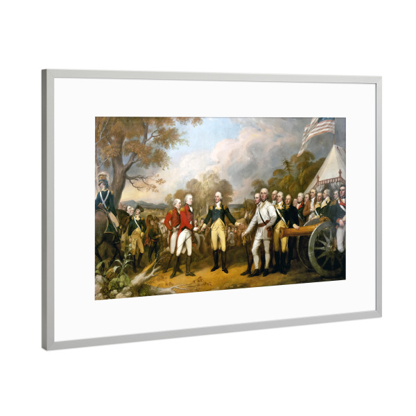 Poster mit Rahmen Silber "Übergabe von General Burgoyne" artboxONE - Reise,Menschen,Reise / Länder,Für Papa