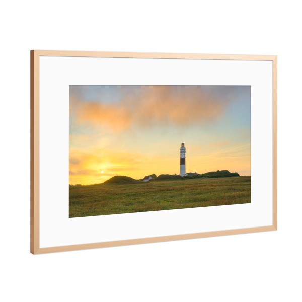 Poster mit Rahmen Kupfer "Sylt Leuchtturm Langer Christian" artboxONE - Natur,Reise,Architektur
