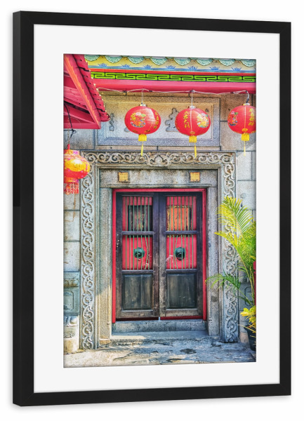 Poster mit Rahmen schwarz "Chinesische Architektur" artboxONE - Städte,Reise,Architektur,Reise / Asien,Reise / Länder