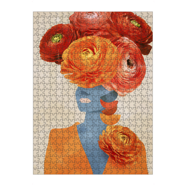 artboxONE Puzzle "Mädchen mit Blumen" artboxONE - Natur,Floral,Abstrakt