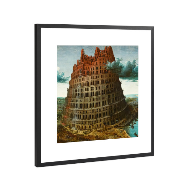 Poster mit Rahmen Schwarz (Metallic) "Turm zu Babel" artboxONE - Städte,Reise,Architektur,Für Mama,Für Papa
