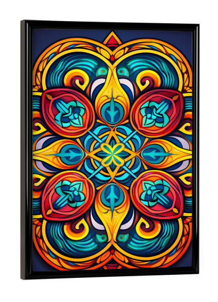 Poster mit schwarzem Rahmen "Mandala - Keltisch - Olaf" artboxONE - Natur,Abstrakt