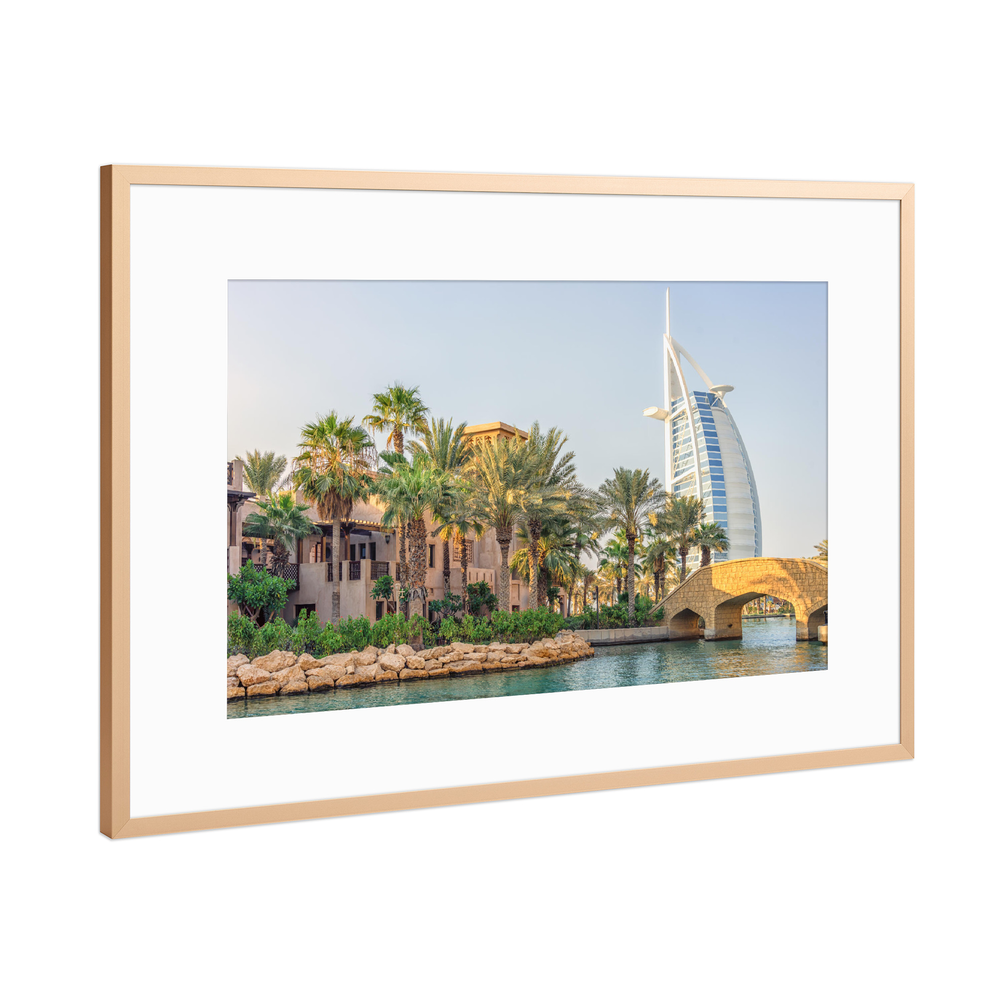 Poster mit Rahmen Kupfer "Jumeirah Beach" artboxONE - Städte,Reise,Architektur,Reise / Länder,Städte / Dubai