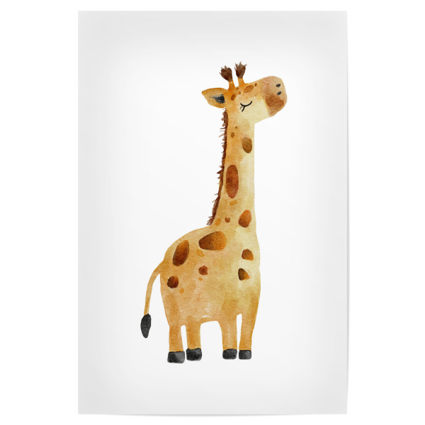 Poster 30x20 cm "Aquarell-Giraffen-Design" artboxONE - Für Kinder,Tiere
