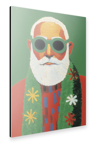 Alu-Dibond "Holiday Santa" 30x20 cm artboxONE