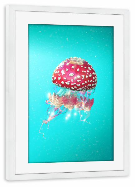 Poster mit Rahmen weiß "Halluzination" artboxONE - Natur,Tiere,Reise / Strand und Meer