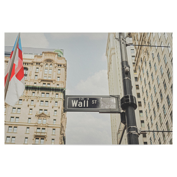 Poster "Hinweis Wall Street" artboxONE - Städte / New York,Architektur,Reise / Länder