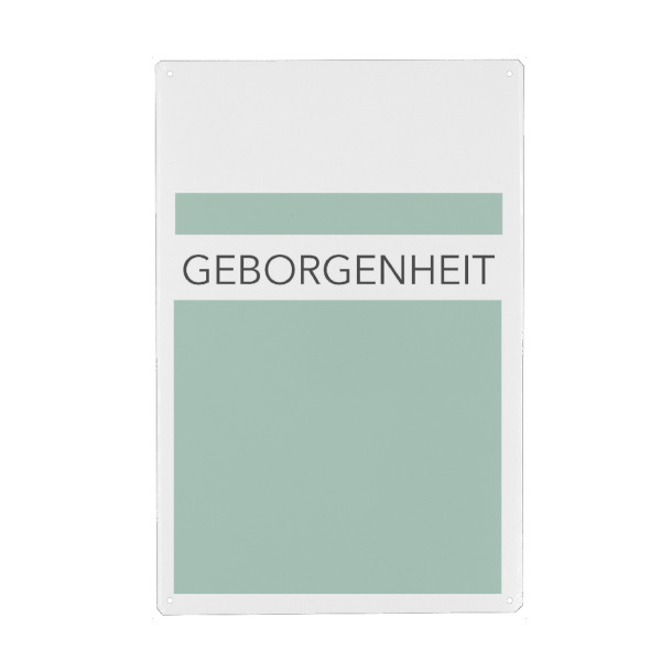 Metall Poster "Liebe & Geborgenheit" artboxONE - Typografie,Menschen,Liebe
