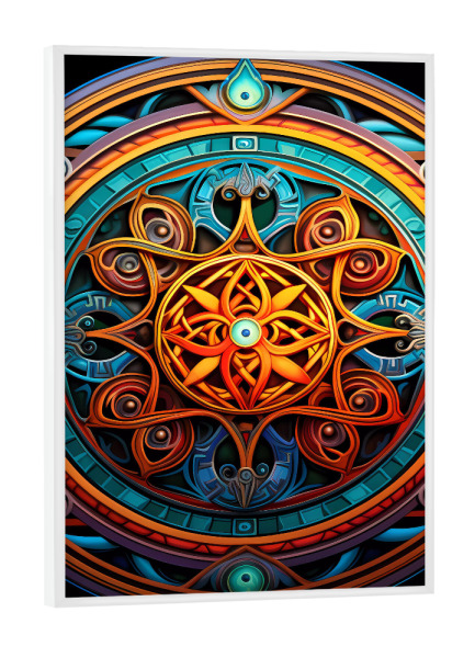 Poster mit weißem Rahmen "Mandala - Keltisch - Oisin" artboxONE - Natur,Abstrakt