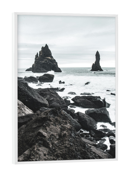 Poster mit weißem Rahmen "Felsiger Rand" artboxONE - Natur,Reise / Strand und Meer