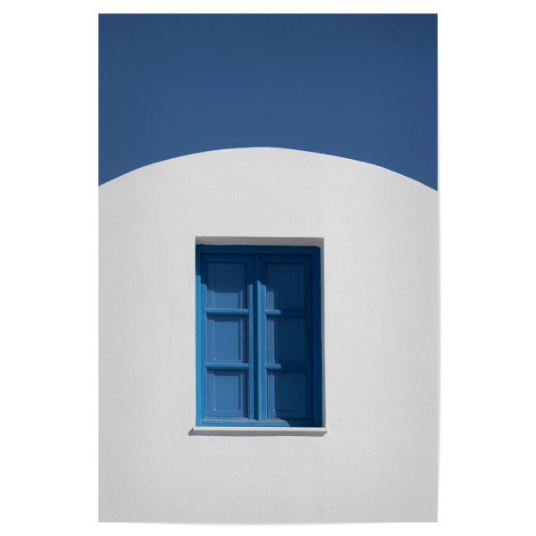 Poster "Blaues Fenster" artboxONE - Reise,Architektur,Reise / Länder