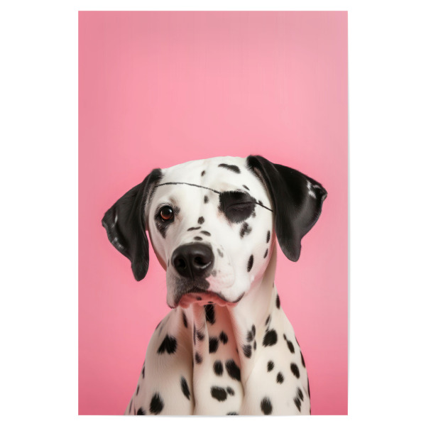 Poster 30x20 cm "Dalmatinischer Pirat" artboxONE - Für Kinder,Tiere,Lustig