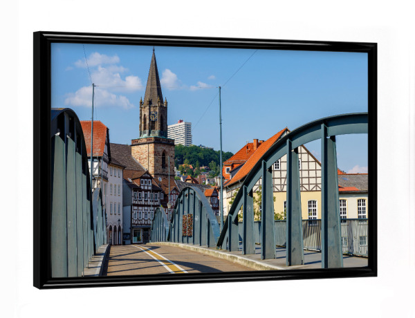 Poster mit schwarzem Rahmen "Die Altstadt von Rotenburg" artboxONE - Städte,Architektur