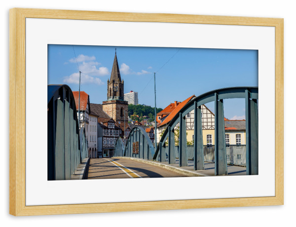 Poster mit Rahmen kiefer "Die Altstadt von Rotenburg" artboxONE - Städte,Architektur