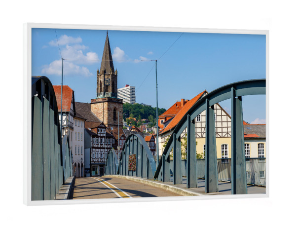 Poster mit weißem Rahmen "Die Altstadt von Rotenburg" artboxONE - Städte,Architektur