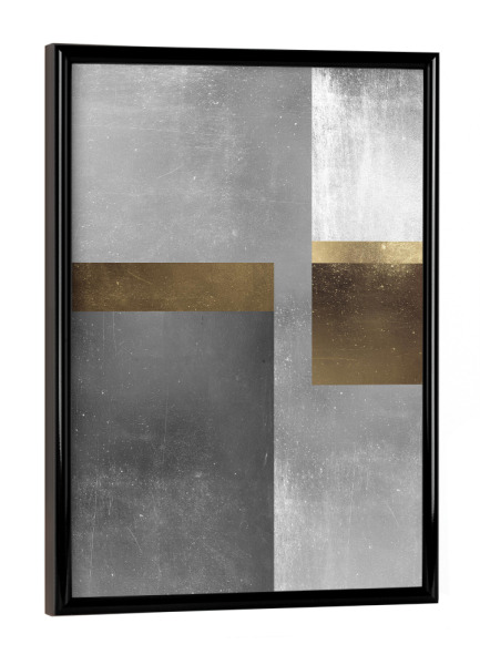 Poster mit schwarzem Rahmen "Metallic concept art D" artboxONE - Abstrakt,Geometrie
