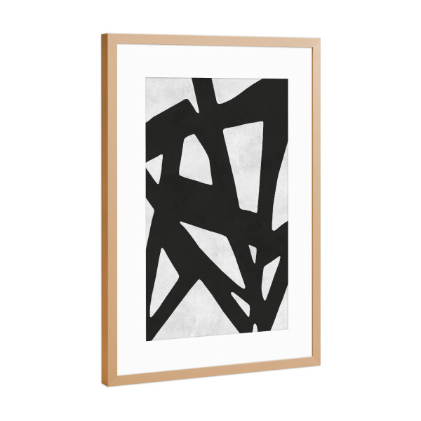 Poster mit Rahmen Kupfer "Expressionist traits C" artboxONE - Abstrakt