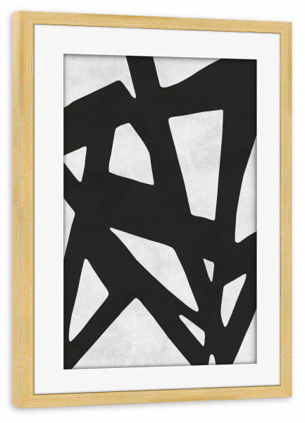 Poster mit Rahmen kiefer "Expressionist traits C" artboxONE - Abstrakt