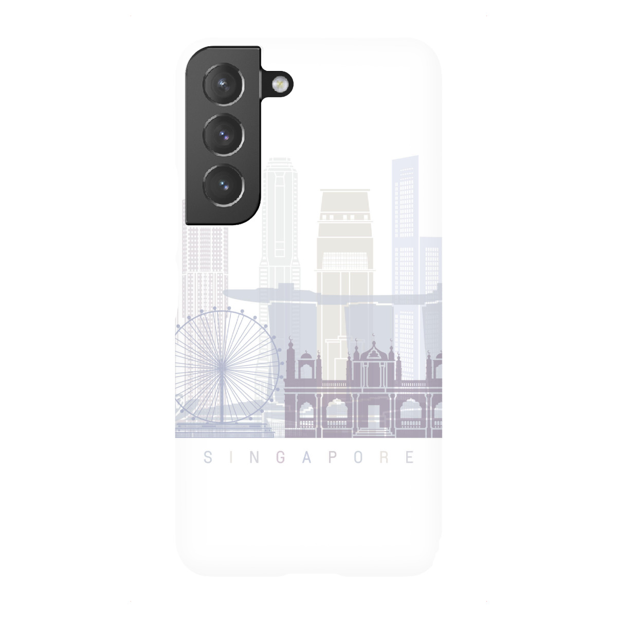 Samsung Galaxy "SINGAPUR SKYLINE PASTEL-m" Premium-Case Handyhülle artboxONE