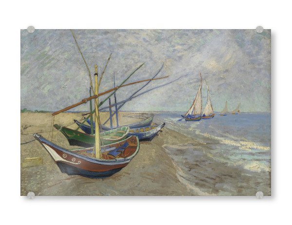 Acrylglasbild "Barken aux Saintes-Maries" artboxONE - Natur,Reise,Reise / Strand und Meer,Für Mama,Für Papa