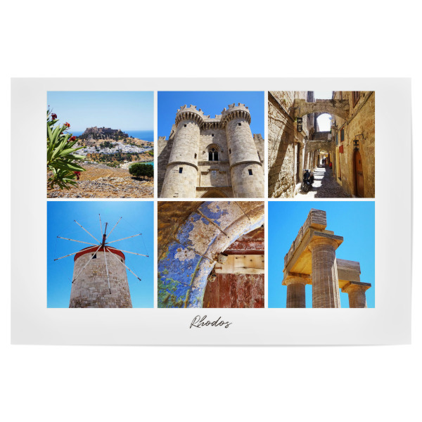 Poster 30x20 cm "Rhodos @ Greece" artboxONE - Reise,Architektur,Reise / Strand und Meer,Reise / Länder
