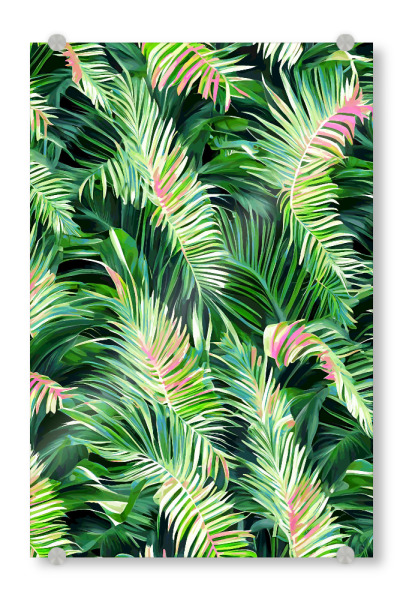Acrylglasbild "Palmen- und Friedenskunst" artboxONE - Natur,Floral