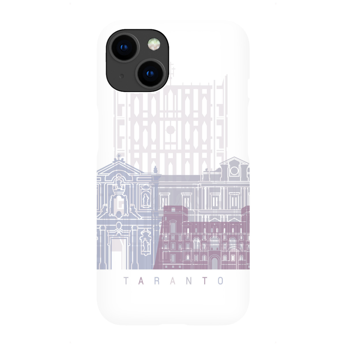 iPhone "TARANTO SKYLINE PASTELL" Premium-Case Handyhülle artboxONE