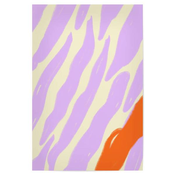Poster 30x20 cm "Boho soft Flow" artboxONE - Abstrakt - Lila,Stipes,Boho,Minimal,Minimalistisch,Soft