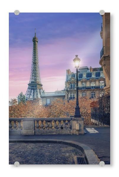 Acrylglasbild "Eiffelturm-Sonnenuntergang" artboxONE - Städte,Reise,Architektur,Städte / Paris,Reise / Länder