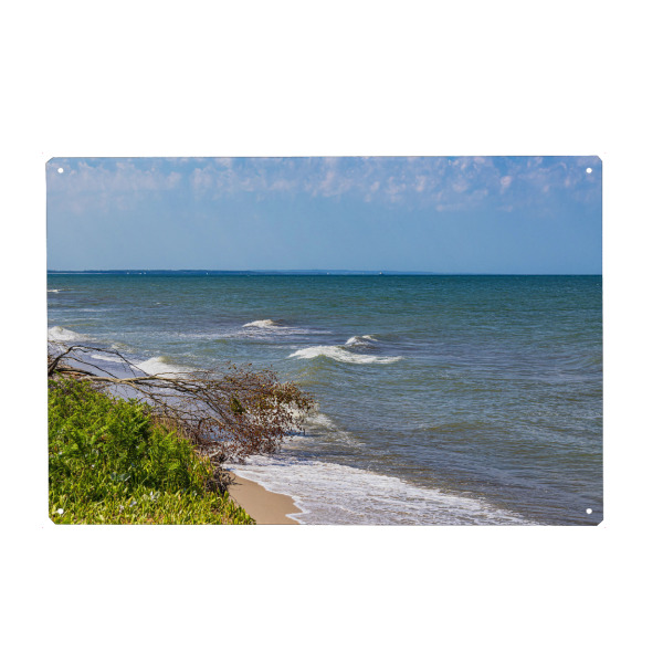 Holzbild "Baumstamm, Meer, Wellen" artboxONE - Natur,Reise,Reise / Strand und Meer