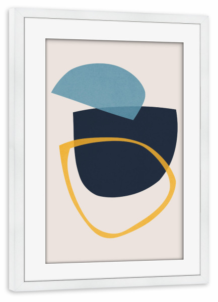 Poster mit Rahmen weiß "Abstract shapes I" artboxONE - Abstrakt,Geometrie