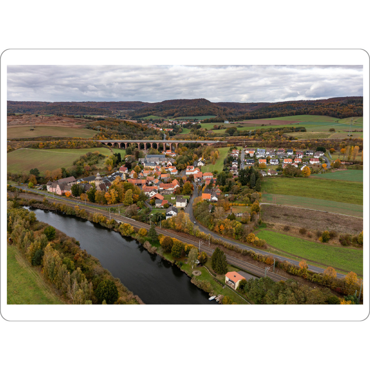 Tischset "Das Dorf Wommen im Werratal" artboxONE - Natur,Architektur