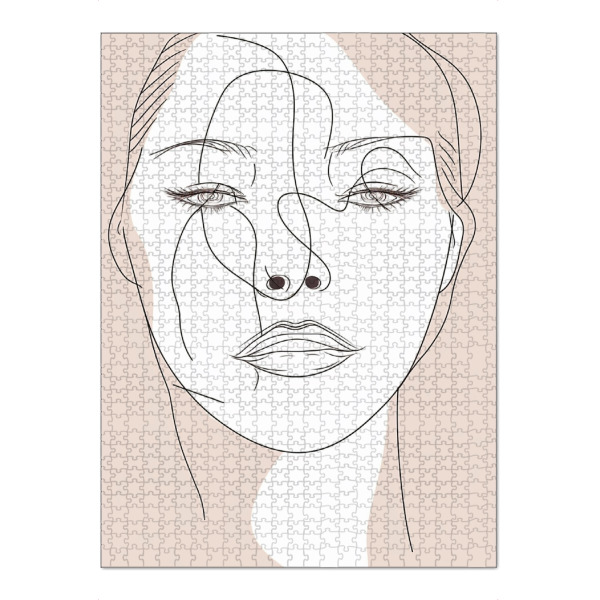 Puzzle Ravensburger "Line art Love" artboxONE - Abstrakt,Menschen,Geometrie