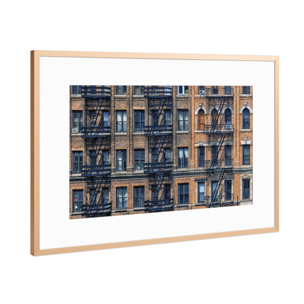 Poster mit Rahmen Kupfer "New Yorker Fassade" artboxONE - Städte,Städte / New York,Reise,Architektur,Reise / Länder