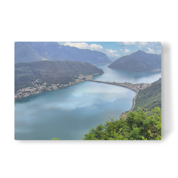 Leinwandbild "Der Luganer See von oben" artboxONE - Natur,Reise