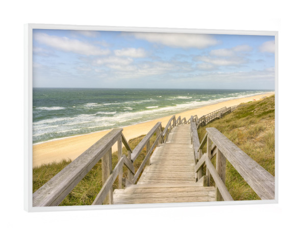 Poster mit weißem Rahmen "Sylt Weg zum Strand" artboxONE - Natur,Reise,Reise / Strand und Meer
