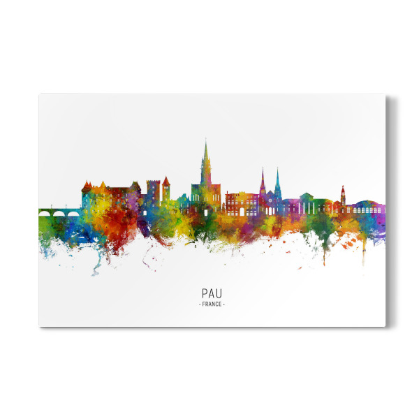 Galerie-Print "Pau Frankreich Skyline txt" 30x20 cm artboxONE
