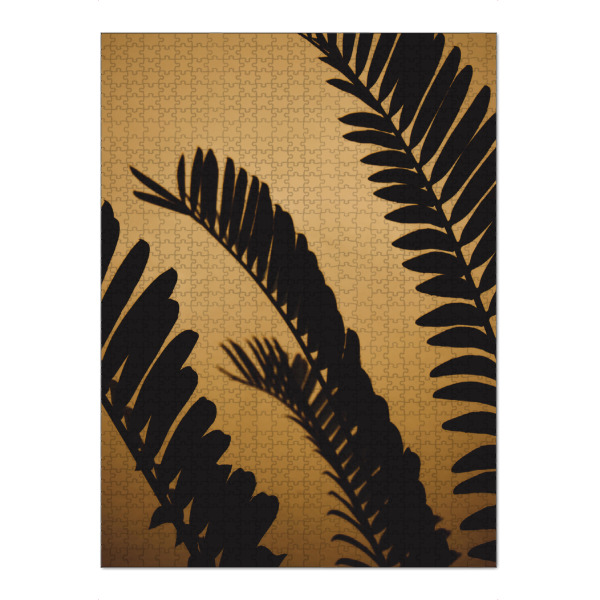 Puzzle Ravensburger "Goldene schattierte Palmblätter" artboxONE - Natur,Reise,Floral,Reise / Strand und Meer