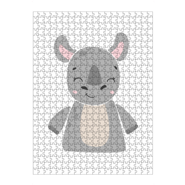 Puzzle Ravensburger "Abstraktes Nashorntier" artboxONE - Für Kinder,Tiere