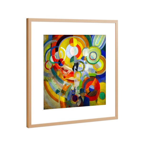 Poster mit Rahmen Kupfer "Karussell der Schweine" artboxONE - Für Kinder,Abstrakt,Geometrie,Für Mama,Für Papa