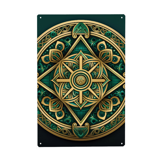 Metall Poster "Mandala - Keltisch - Niamh" artboxONE - Natur,Abstrakt