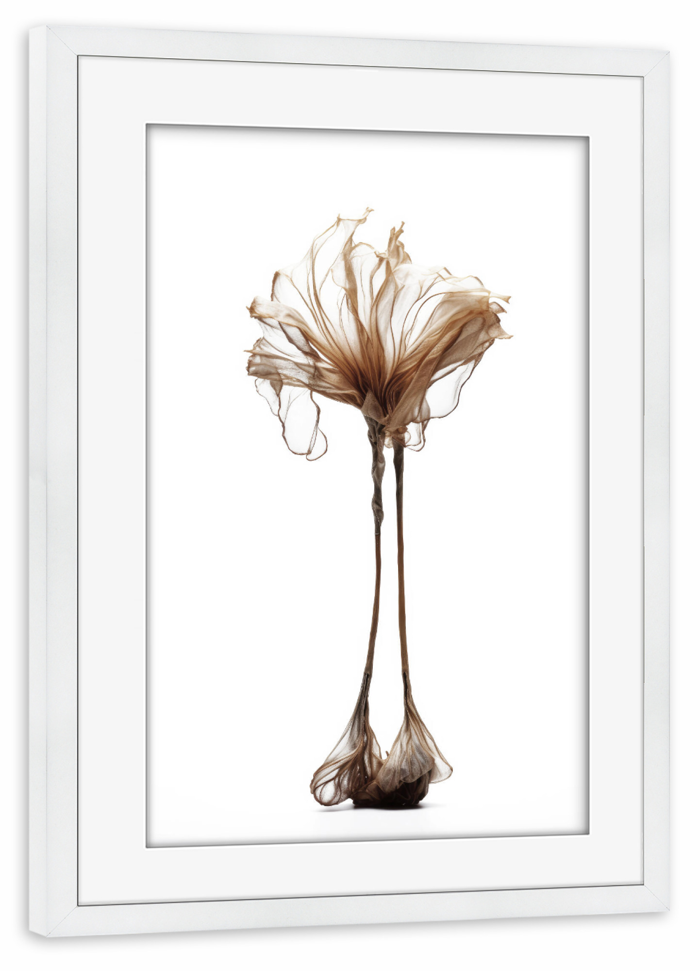 Poster mit Rahmen weiß "Connected Flower" artboxONE - Floral,Abstrakt,Für Mama