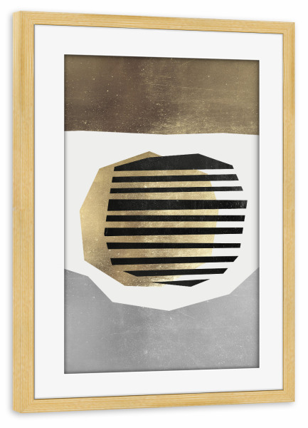 Poster mit Rahmen kiefer "Metallic concept art A" artboxONE - Abstrakt